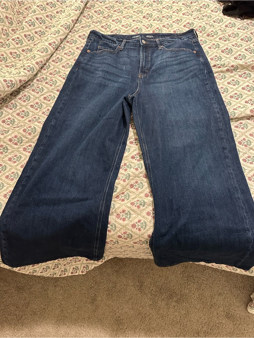 Old Navy Wide-Leg Dark Blue Denim Jeans